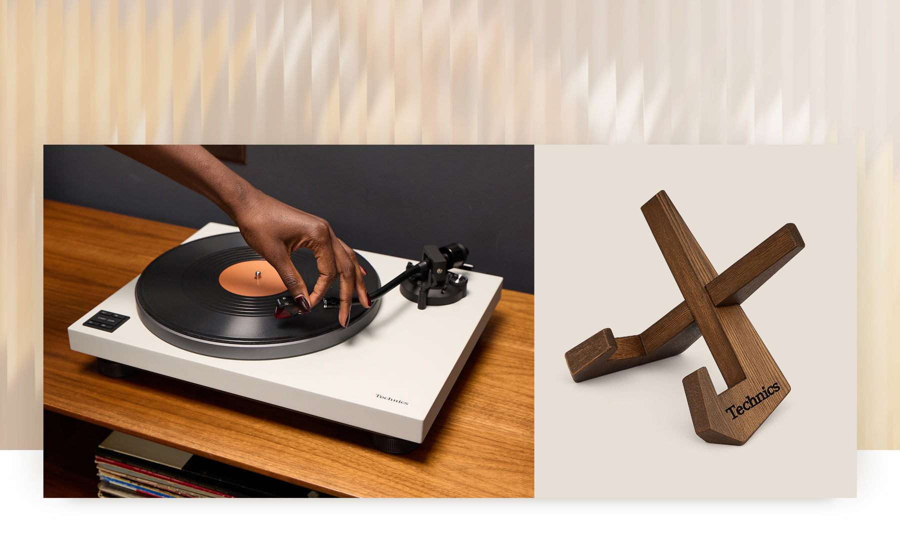 Technics Wood Vinyl Stand